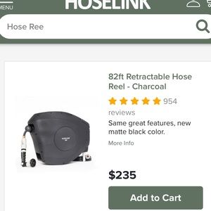 Retractable water hose.